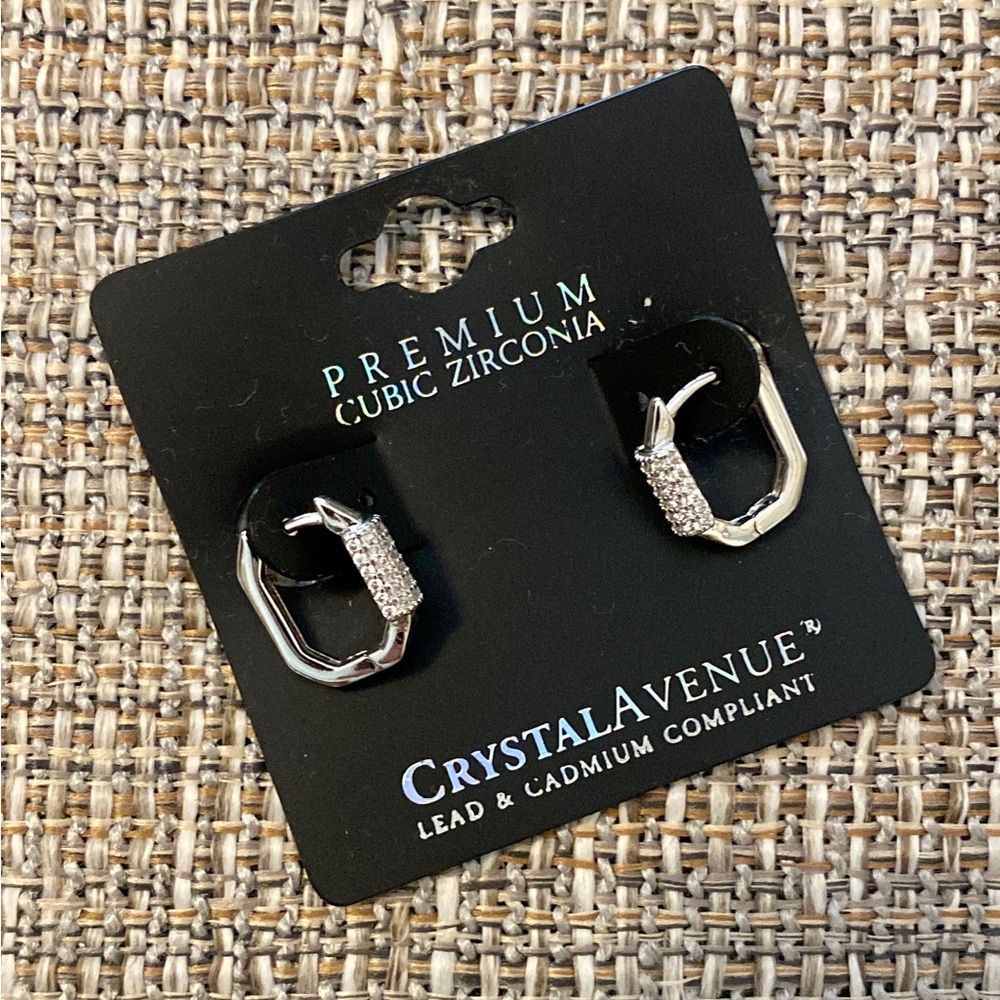 Crystal Avenue Huggie Hoops